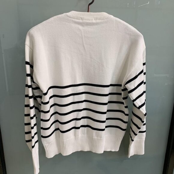AMI black and white striped crew-neck sweater - Picture 5 of 5